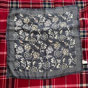 Anthropologie Maeve Silk Scarf in Navy and Cream - rare!!!